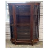 Curved Glass Curio Cabinet