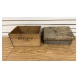 Style-y Crate and Wood  Slant Top Bin