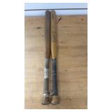 Two Wooden Softball Bats