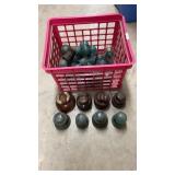 Basket of Glass Insulators