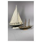 2 Sailboat Replicas