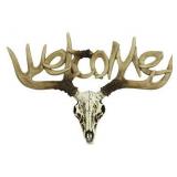 Euro Deer Welcome Sign 13"x13"