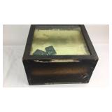 Vintage Wooden Box With Assortment Of Needles