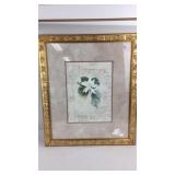"Edward Art"  Flower Print With Wooden Frame