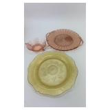 2 Pink Depression Glasses and Vaseline Depression