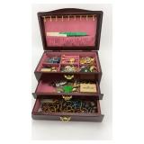 2 Drawer Jewelry Box with Jewelry