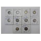10 Assorted Dated Liberty Dimes