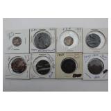 8 Assorted 1 Cent Coins