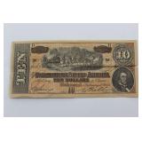 Confederate States of America $10 Bill