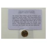1 24 Kt Gold Plated V-Nickel
