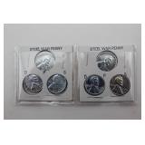 6 Steel War Cents P-D-S