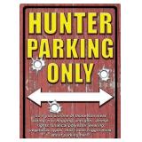 "Hunter Parking Only" Tin Sign