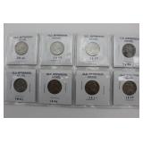 8 Old Jefferson Nickles