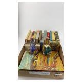 Box of Various Books with Bookends