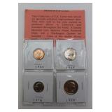 4 1964 Old Proof Coins