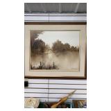 Large Lake Landscape Painting