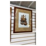 Framed Violin Drawing