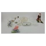 Bowls, Santa Figurine, Candle, Snap Fasteners, Etc