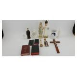 Religious Figurines and Books