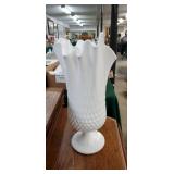 Large Fenton Milk Glass Vase