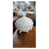 Fenton Milk Glass Covered Dish