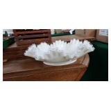 Large White Glass Dish