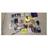 Assorted Tools - Drill Bits, Box Cutters, Saw