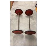 2 Old Cart Wheels
