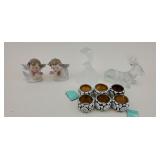 Napkin Rings, Deer and Dolphin Figurines, Angels