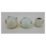 Hall Tea Pot, Cream and Sugar Dishes