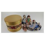 Vintage Dolls and Hat Box