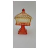Amberina Small Covered Dish