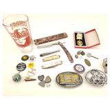 Collectibles - Straight Edge, Pins, Buckles, Etc