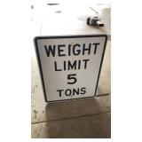 5 Ton Limit Sign