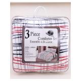 Queen 3 Piece Comforter Set With Two Shams