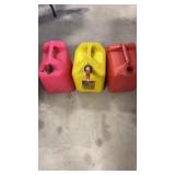 2 Used Gasoline and 1 Used Diesel Jugs