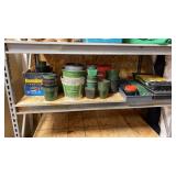 Contents of Shelf-Numerous Planters and Buckets
