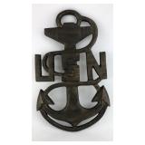 Replica US Navy Brass Sign