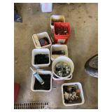 10 Bins of Assorted Nails