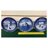 3-Royal Copenhagen Plates 7"