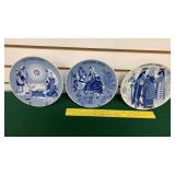 3-Porsgruds, Norway 7" Christmas Plates