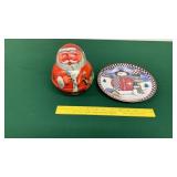 1980 Chris Metal Santa, 2000 Snowman Plate