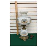 Hurricane Lamp - Blue/Gold Design