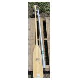 Wooden Boat Paddle and Boat Hook