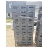 18 Compartment U-Line Ventilated Lockers