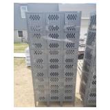18 Compartment U-Line Ventilated Lockers