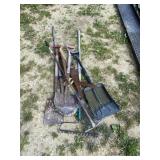 Lot of Shovels and Rakes