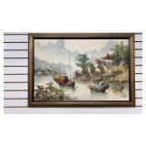 Framed Oil Painting  38"w x 26"h