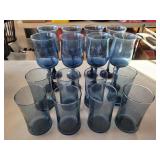 Blue Stemware & Highball Glasses