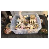 Box of Rabbit/Easter Collectibles